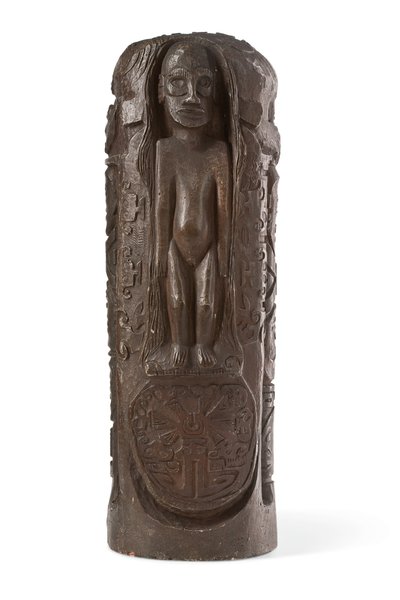 Tahiti totem Krisztusnak a kereszten, 1894 után (patinás gipsz) alkotó: Paul Gauguin