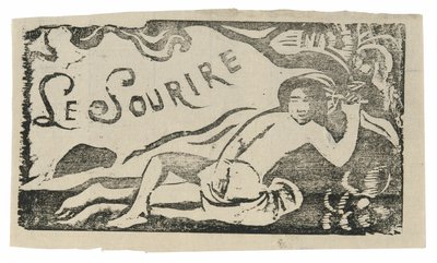 Tahiti nő, fejdísz a Le sourire számára alkotó: Paul Gauguin