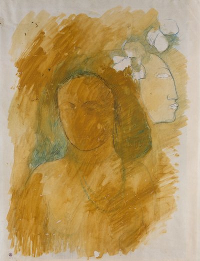 Tahitianische Frau mit bösem Geist alkotó: Paul Gauguin
