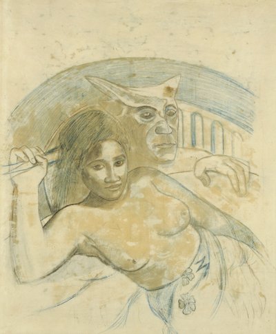 Tahiti nő gonosz lélekkel alkotó: Paul Gauguin