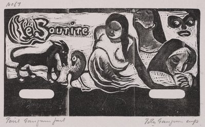 Tahiti és Noa Noa sorozat, A mosoly (fametszet) alkotó: Paul Gauguin