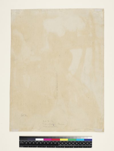 Te Faruru (verso) 1894 (monotípia, akvarell és gouache japán papíron) alkotó: Paul Gauguin