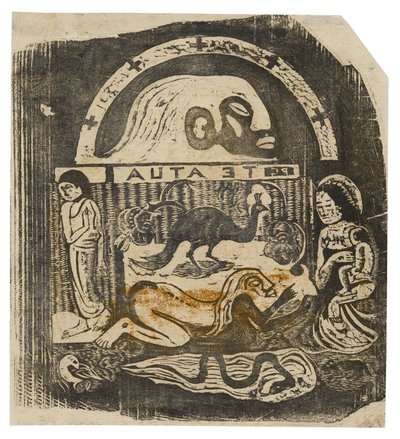 Te atua (Az Isten), a késői fametszetnyomatok szvitjéből alkotó: Paul Gauguin