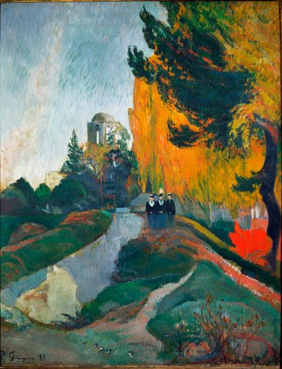 Az Alyscamps, részlet (olaj, vászon alkotó: Paul Gauguin