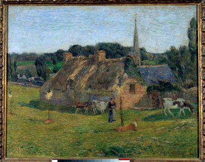 A Derout Lollichon mező és a Pont Aven templom alkotó: Paul Gauguin