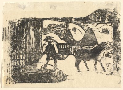 Az ökör szekér (Le char a boeufs) alkotó: Paul Gauguin