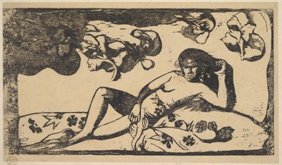 A szépség királynője – Langorous, 1898. alkotó: Paul Gauguin