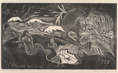 Az Univerzum létrejött Az Univerzum létrejött, a Noa Noa illatból, 1893-94. alkotó: Paul Gauguin