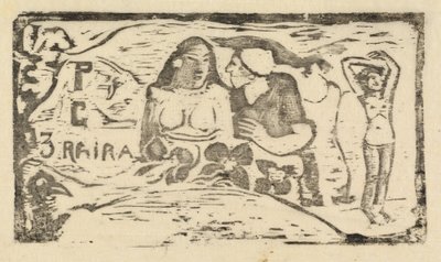 A Le Sourire címlapja A mosoly címe, 1895-ben vagy utána. alkotó: Paul Gauguin