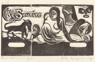 A Le Sourire címlapja A mosoly címe, 1895-ben vagy utána. alkotó: Paul Gauguin
