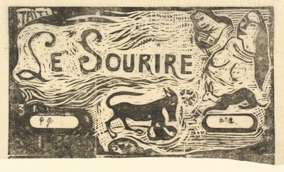 A Le Sourire címlapja A mosoly címe, 1895-ben vagy utána. alkotó: Paul Gauguin