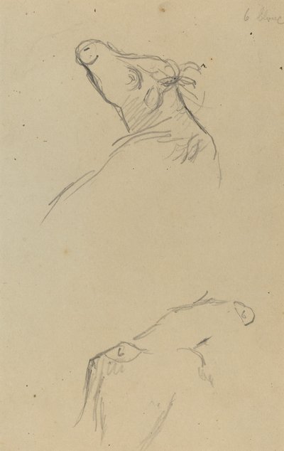 Két tehénfej [verso] alkotó: Paul Gauguin