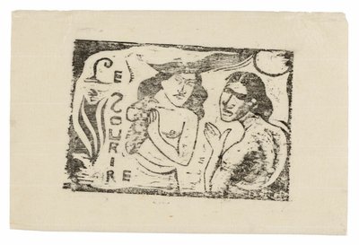 Két nő fecseg, a Le Sourire fejfedője alkotó: Paul Gauguin