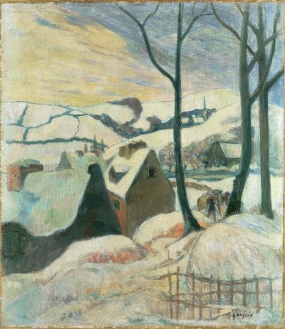 Falu a hó alatt alkotó: Paul Gauguin