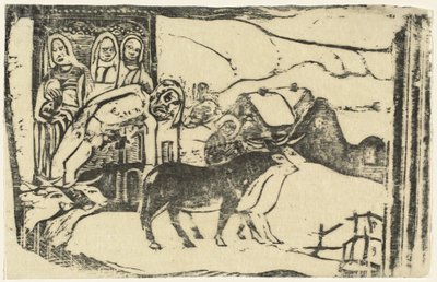 Útszéli szentély Bretagne-ban (Le calvaire Breton) alkotó: Paul Gauguin