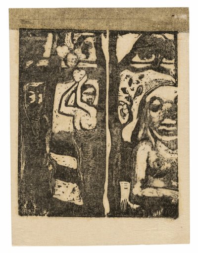 Gyümölcsöt és Ovirit szedő nő alkotó: Paul Gauguin