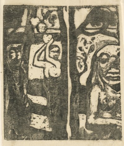 Gyümölcsszedő nő és a vad Nő gyümölcsöt és ovirit szed, 18941895. alkotó: Paul Gauguin