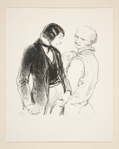 (APAI ÚJRAHAJTÁS). alkotó: Paul Gavarni