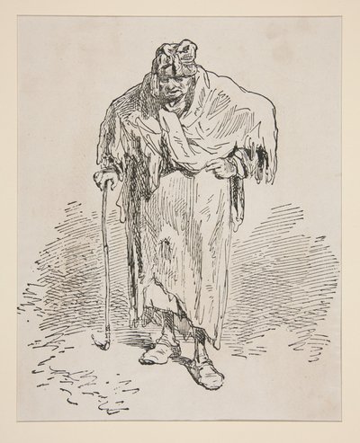 Öreg koldusasszony alkotó: Paul Gavarni