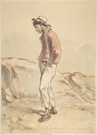 A parton álló tengerész, 1859-60. alkotó: Paul Gavarni