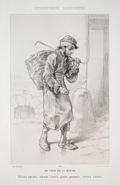 A terminál sarkán. alkotó: Paul Gavarni