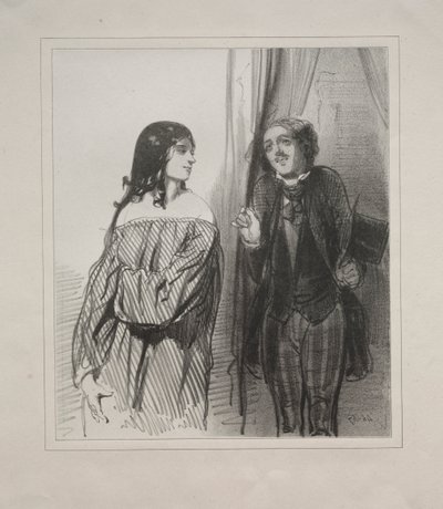 Párizsi hülyeség. alkotó: Paul Gavarni