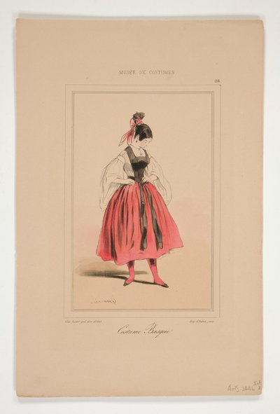Baskische Tracht alkotó: Paul Gavarni