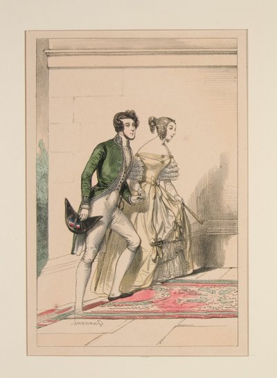Udvari öltözék 1837, ... alkotó: Paul Gavarni