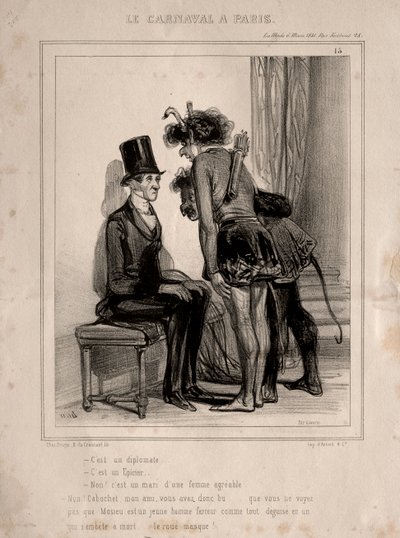 Karnevál, 1841. alkotó: Paul Gavarni