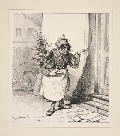 Kedves angyal, szerelmem a zefír szárnyán küldi neked néhány virág illatát és ezer csókot. alkotó: Paul Gavarni