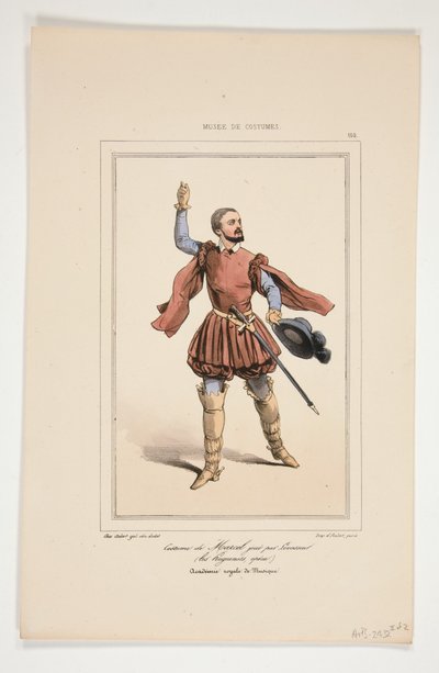 Marcel jelmeze, Levasseur alakításában. alkotó: Paul Gavarni