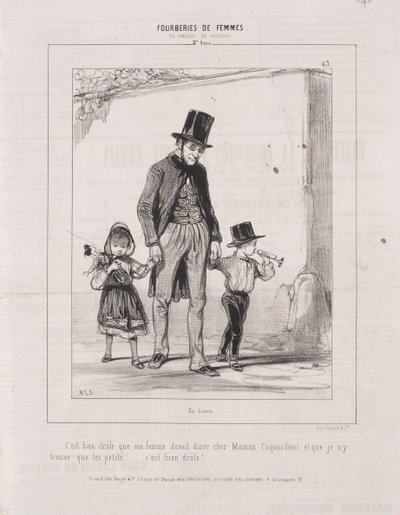 A nők megtévesztései: érzelmi kérdésekben, 1842. alkotó: Paul Gavarni