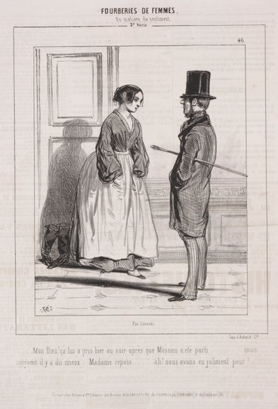 A nők megtévesztései: érzelmi kérdésekben, 1842. alkotó: Paul Gavarni