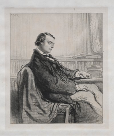 Sajtó urak: Théodore de Banville, 1853. alkotó: Paul Gavarni