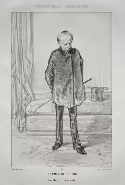 Tőzsdei férfiak. alkotó: Paul Gavarni
