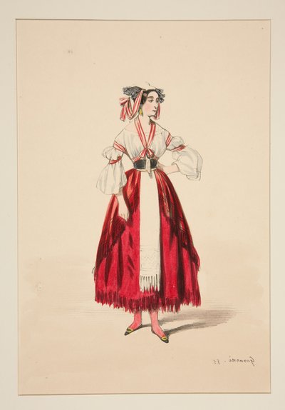 ITALIENISCHE. Wollkleid,... alkotó: Paul Gavarni