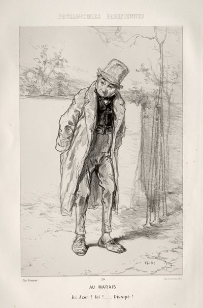 A Marais negyedben alkotó: Paul Gavarni