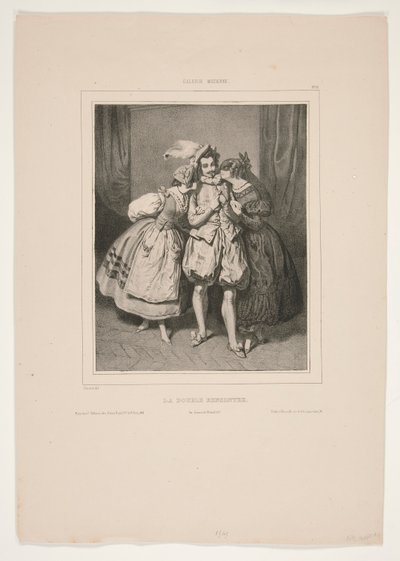 A KETTŐS TALÁLKOZÁS. alkotó: Paul Gavarni