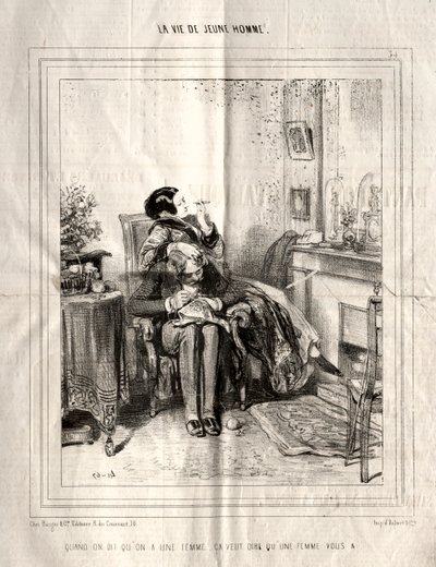 Egy fiatalember élete, 1842. alkotó: Paul Gavarni