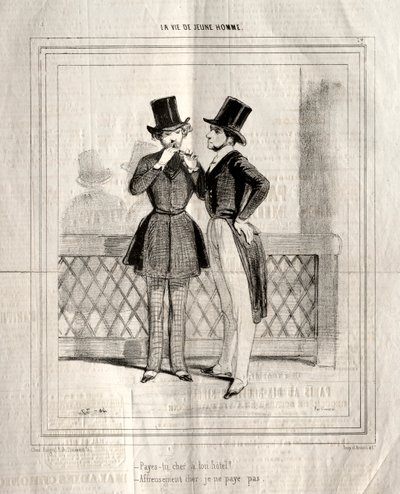 Egy fiatalember élete, 1842. alkotó: Paul Gavarni