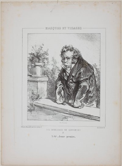 Les Invalides du Sentiment (Az érzelmek invalidusai): "Fiatal főszereplő" volt. alkotó: Paul Gavarni