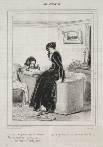 A Lorettes, 1842. alkotó: Paul Gavarni