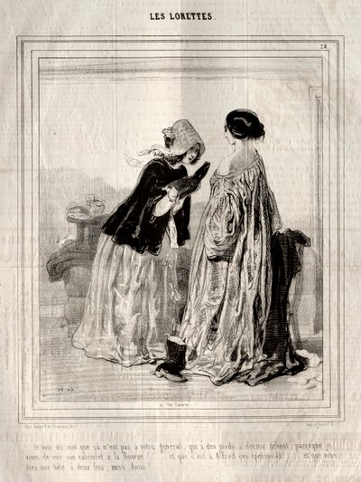 A Lorettes, 1842. alkotó: Paul Gavarni
