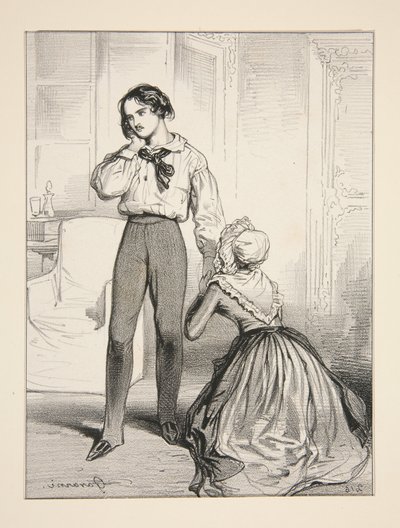 Szegény anya. IV. felvonás / Adolphe Laferriere alkotó: Paul Gavarni