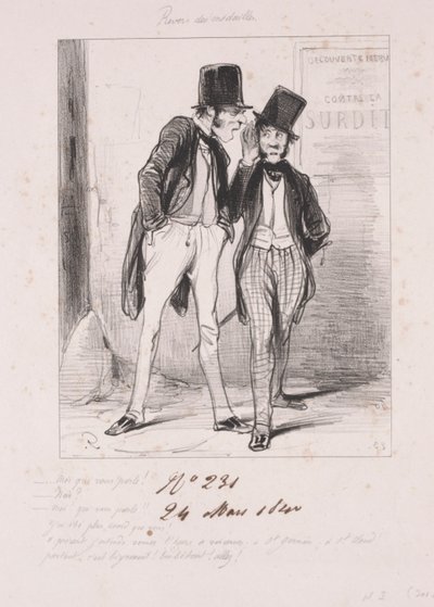Az érmek hátoldala: Én, aki hozzád szólok, 1840. alkotó: Paul Gavarni