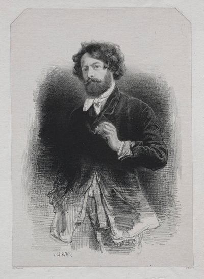 Önarckép, 1842. alkotó: Paul Gavarni