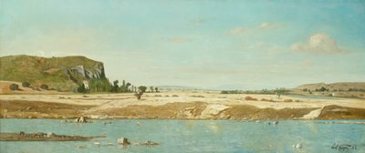 A Durance folyó partja Saint Paulban, 1864. alkotó: Paul Guigou