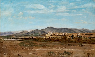 Lauris falu Vaucluse-ben, a Durance folyó partján, 1868 alkotó: Paul Guigou