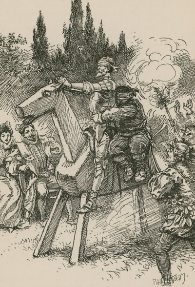 Don Quijote... elkezdte forgatni a csapot... alkotó: Paul Hardy