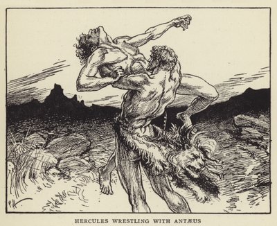 Herkules Antaeusszal birkózik alkotó: Paul Hardy